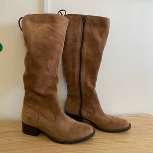 Brown Suede Leather Knee-high Boots by BORN